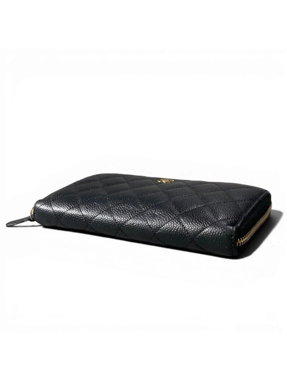 Chanel G9 Quilted Caviar Leather Wallet Black